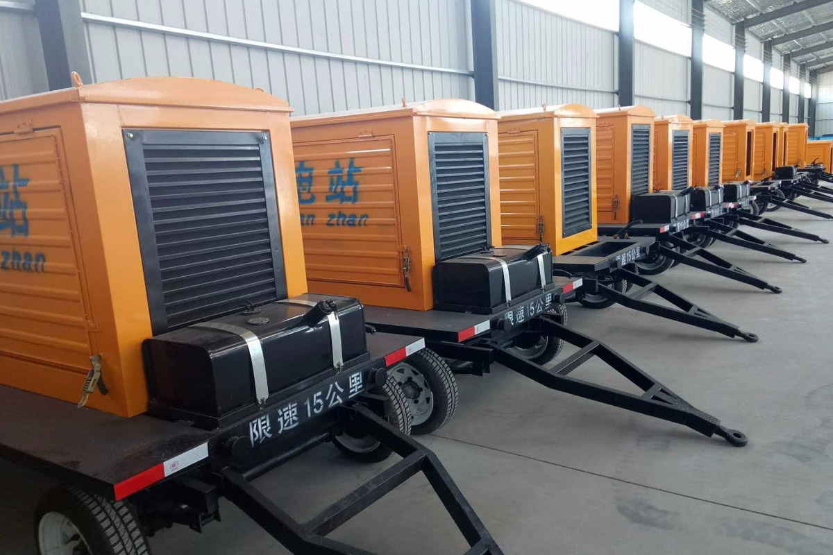 义乌发电机租赁施工现场